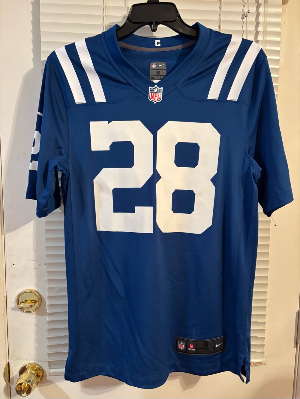 New Nike Indianapolis Colts Jonathan Taylor #28 On-Field Jersey Blue size Small